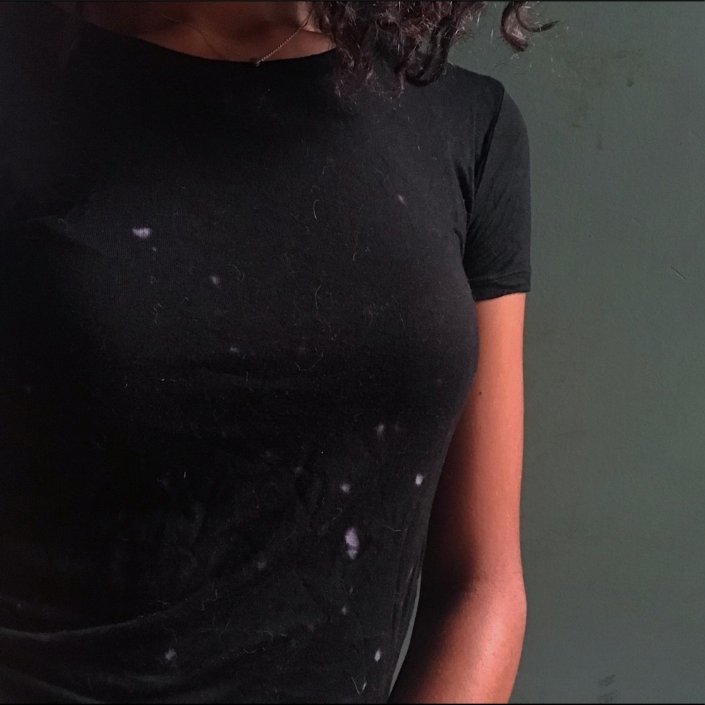 black PAINT splotched shirt 🎨